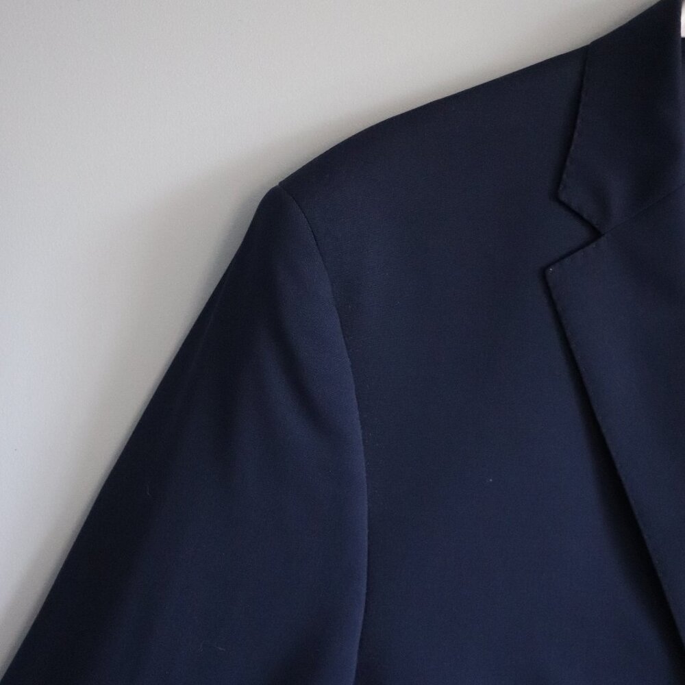 Ralph Lauren Men's Blue 44L Single-Breasted Wool V-Neck Formal Lined Blazer - Picture 3 of 15